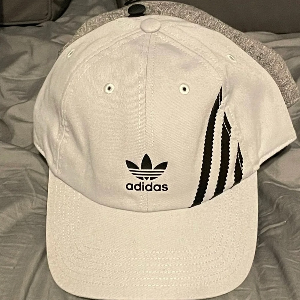 ADIDAS RELAXED MENS STRAPBACK HAT GREY NEW UNISEX